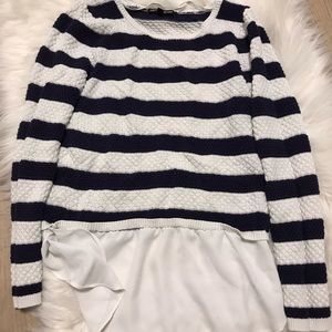 Navy Blue striped sweater